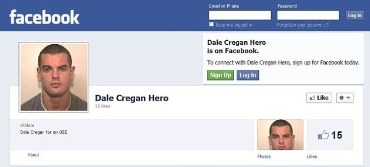 The page referred to Dale Cregan hero and legend should receive an OBE. (Facebook)