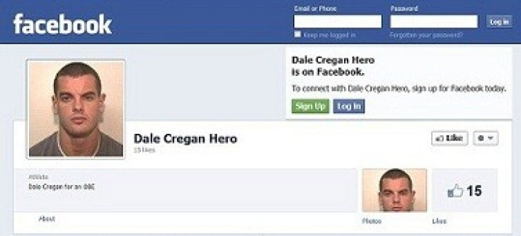 The page referred to Dale Cregan as a hero and legend a who should receive an OBE. (Facebook)