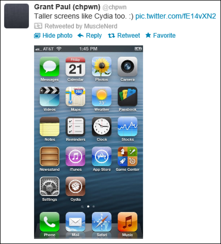 iPhone 5 Jailbreak Achieved on Release Day, Chpwn Posts Photos on Twitter