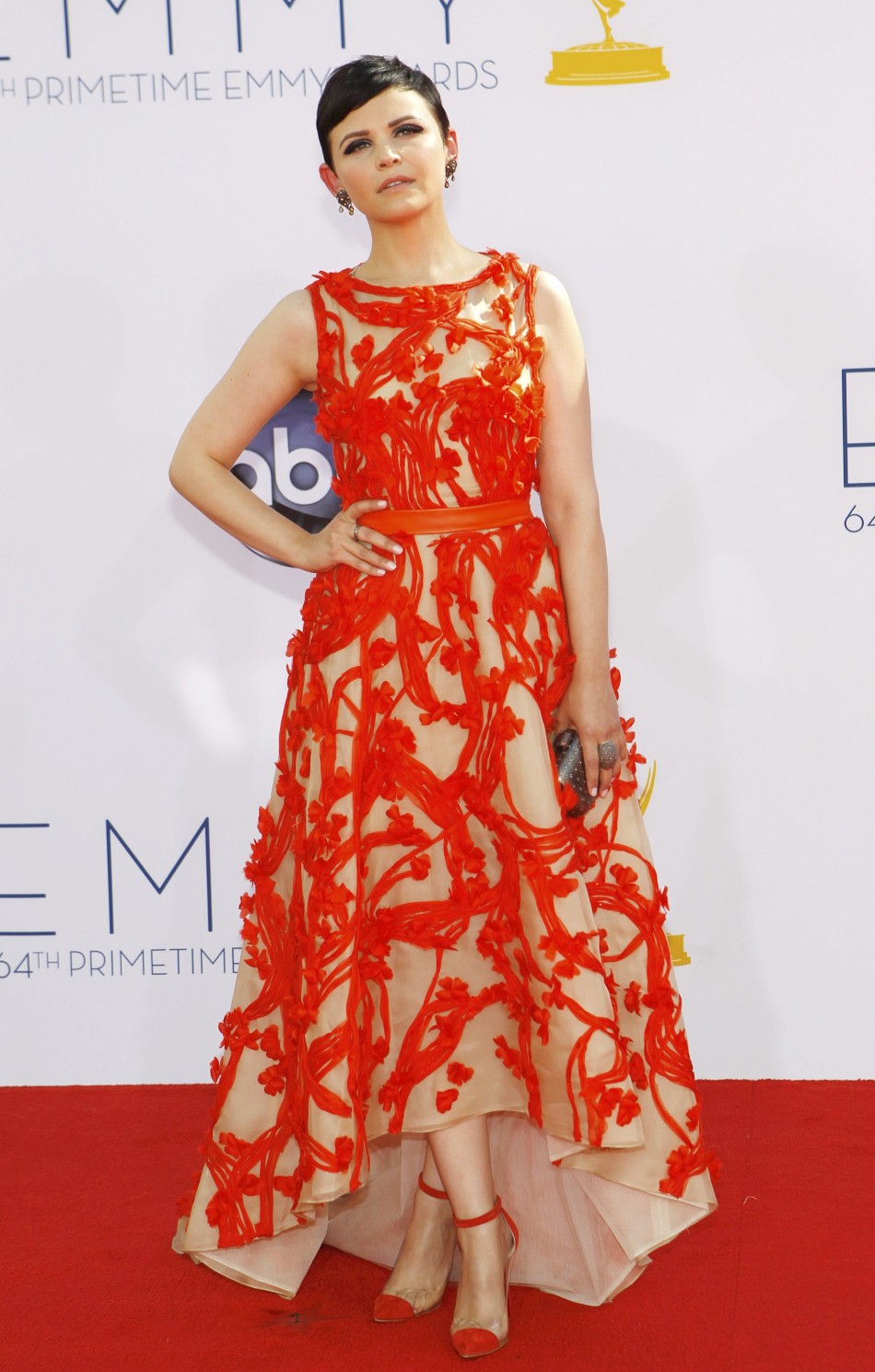 Actress Ginnifer Goodwin, of the drama series Once Upon A Time, arrives at the 64th Primetime Emmy Awards in Los Angeles