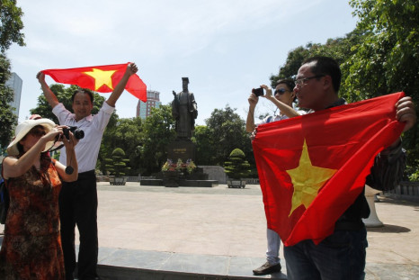 bloggers attending an anti-China protest in Hanoi