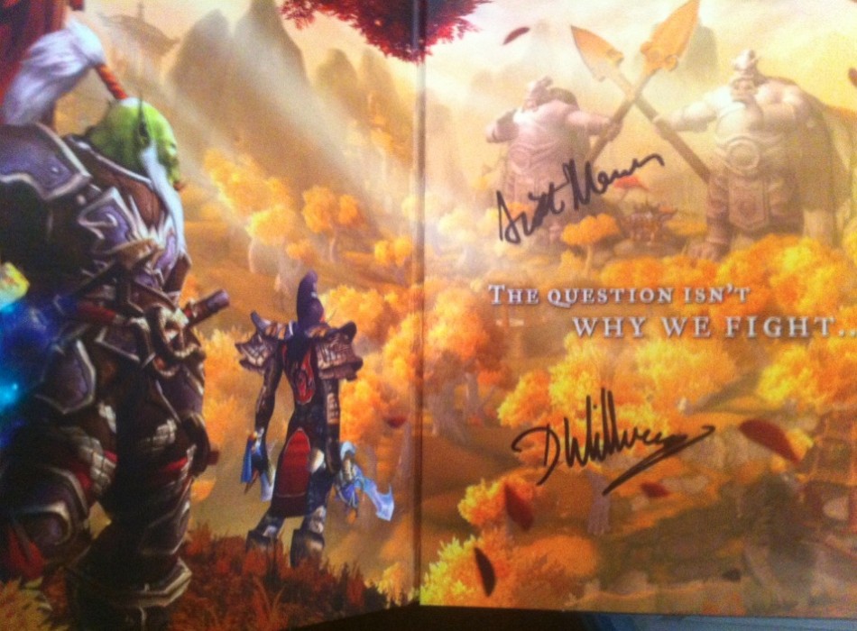 Blizzard Developers Signed Copies of Mists of Pandaria