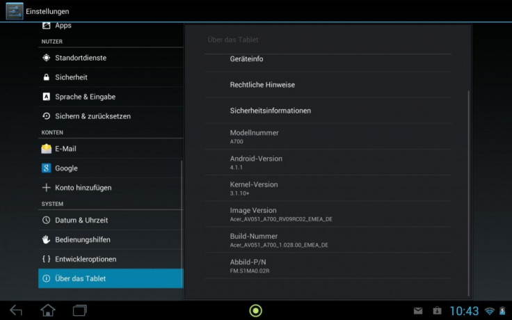 Acer Iconia Tab A700 Gets Official Jelly Bean Update