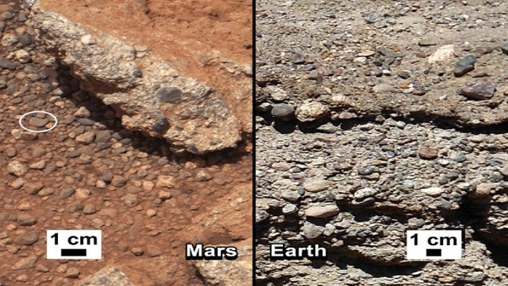 Comparison with gravelbed on earth, where intelligent life has been found in places