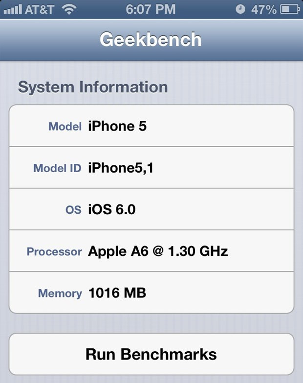 iPhone 5’s Processor Clocked At 1.3GHz in Latest Benchmark iPhone 5’s Processor Clocked At 1.3GHz in Latest Benchmark