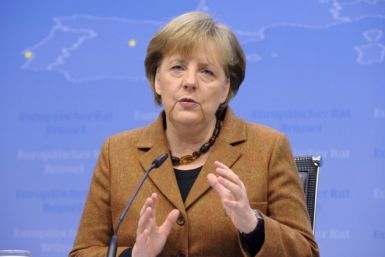 Germany's Chancellor Angela Merkel addresses a news conference at the end of a European Union leaders summit in Brussels March 2, 2012.