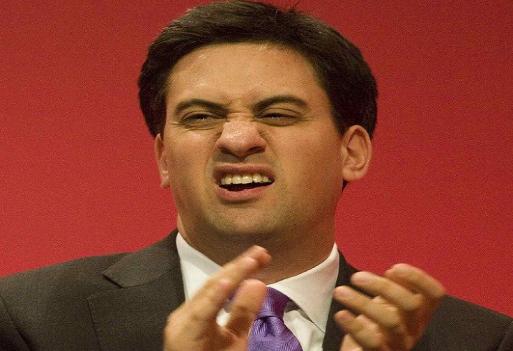 Ed Miliband on podium