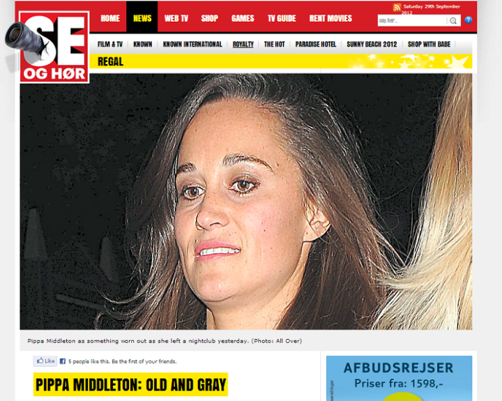 Insult: Now Pippa made to suffer by Se og Hor Insult: Now Pippa made to suffer by Se og Hor