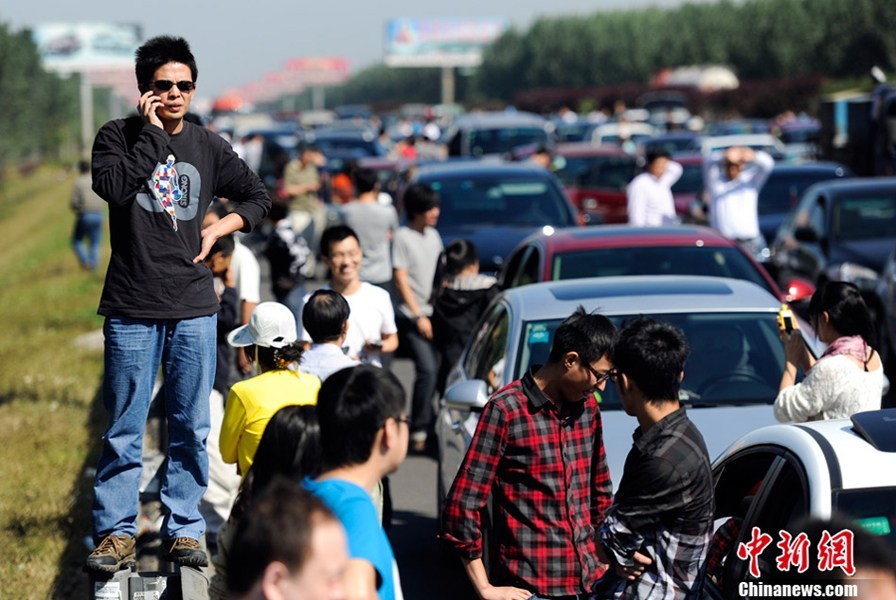 Traffic jams in China