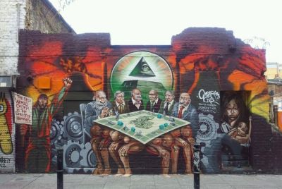 Mear One's mural on Hanbury Street has been slammed for its anti-Semitism (Photo: Reuters)