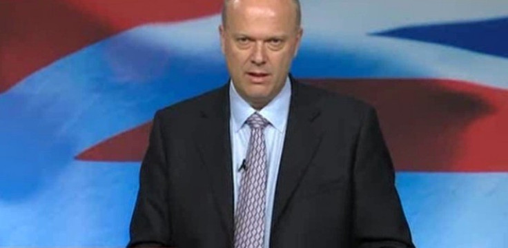 Michael Grayling at Conservative party conference in Birmingham (SkyNews)