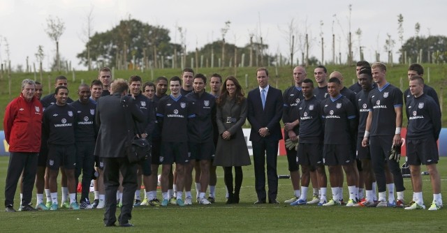 Kate Middleton Meets Football Players