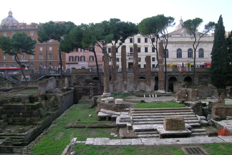 Archaeological area of ​​Torre Argentina in Rome where researchers claim to have found the exact site where Roman general Julius Caesar was stabbed to death in 44 BC. (Photo:Antonio Monterroso/CSIC)