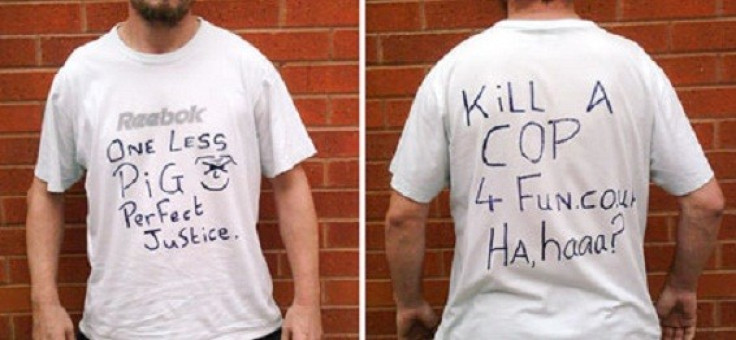 The t-shirt worn by Thew (Greater Manchester Police)