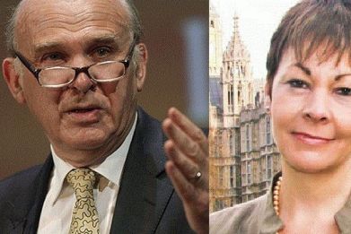 Vince Cable and Caroline Lucas