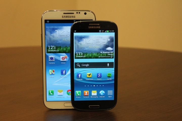 Samsung Galaxy S3 Vs Galaxy Note 2