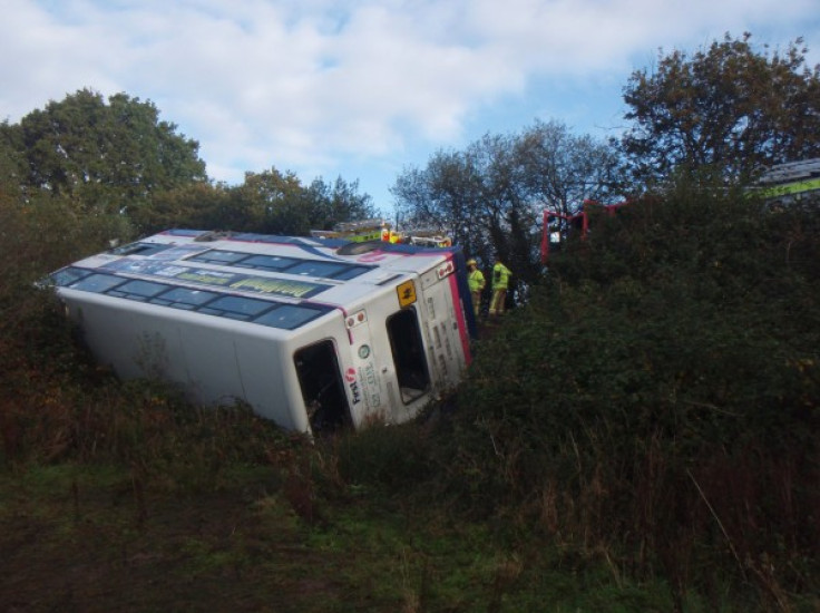 No one is thought to have sustained serious injury after the crash (Dorset Fire and Rescue Service)