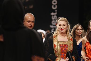 Suha Arafat arrives for the 8th Dubai International Film Festival