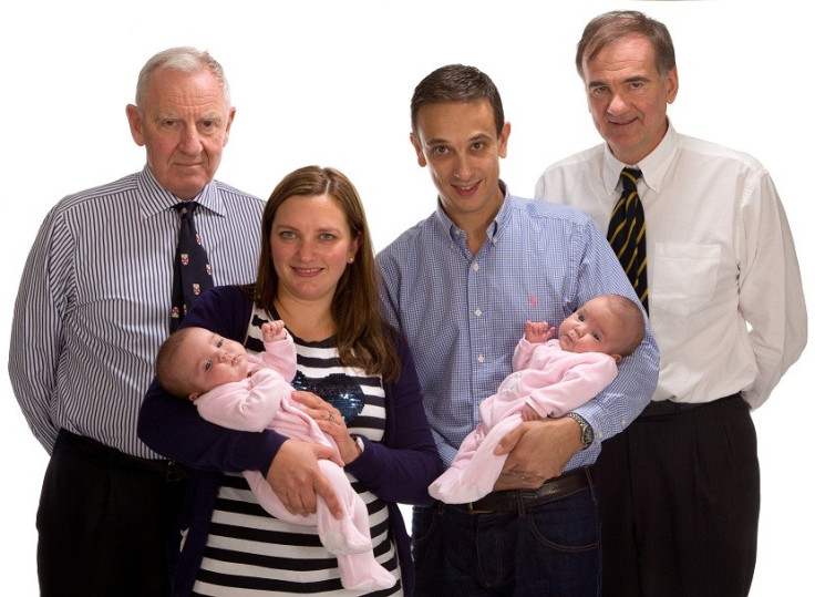 Surgeon Edward Kiely, parents Angela and Daniel Formosa and Professor Agostino Pierro (Great Ormond Street Hospital)