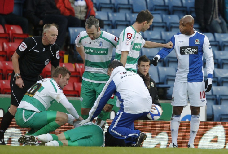 Diouf gestures towards Mackie