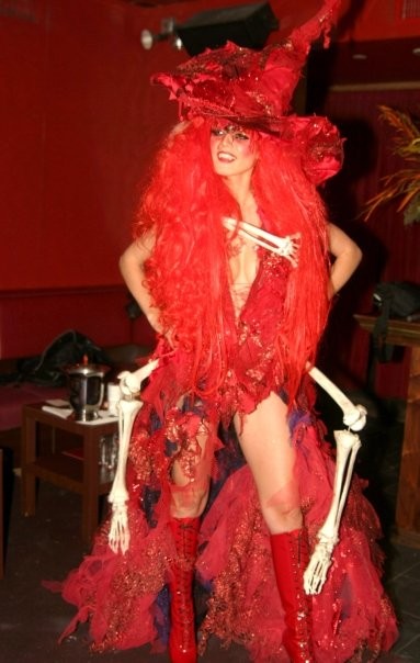 Heidi Klum as Red Witch in 2004. NYC.