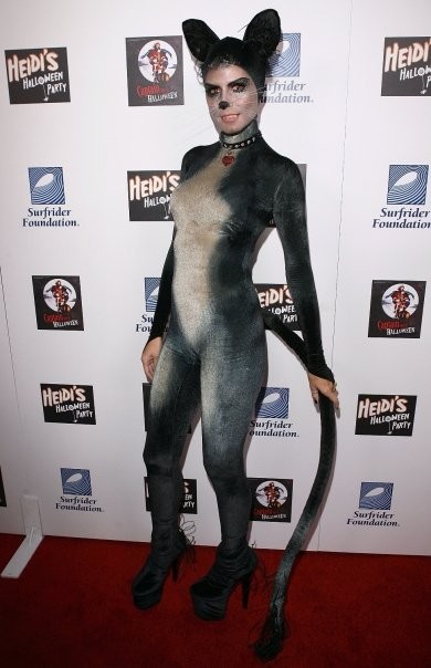 Heidi Klum as SpookySexy Cat in 2007. Los Angeles.