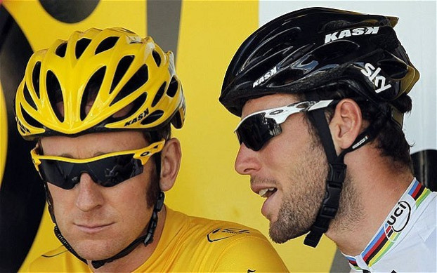 Bradley Wiggins and Mark Cavendish Bradley Wiggins and Mark Cavendish
