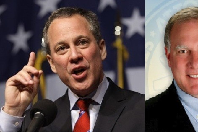 New York attorney-general  Eric Schneiderman and Connecticut attorney-general George Jepsen (Photo: Reuters and http://www.ct.gov)