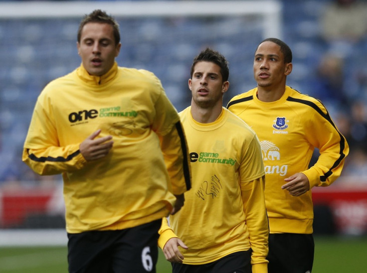 Everton training