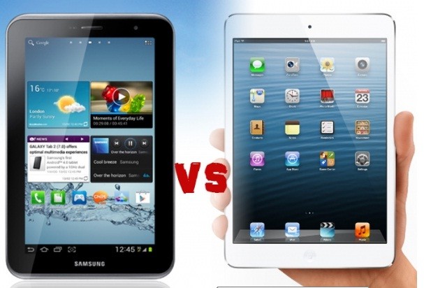 Apple Ipad Mini Vs Samsung Galaxy Tab 2 7 0