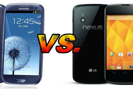Nexus 4 Vs Galaxy S3