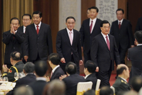 China's President Hu and Premier Wen attend a banquet marking the 63rd anniversary of the founding of the People's Republic of China in Beijing