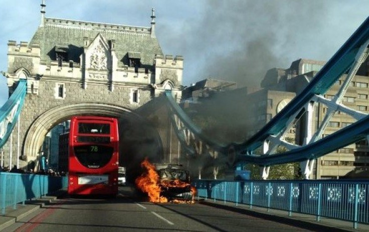Tower Bridge van fire