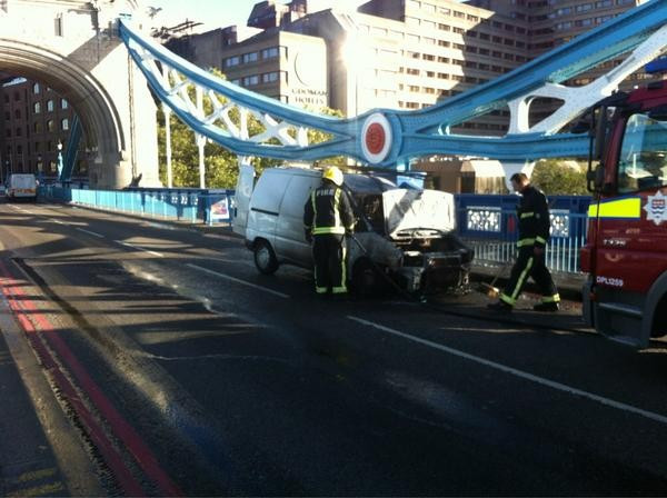 Tower Bridge van fire