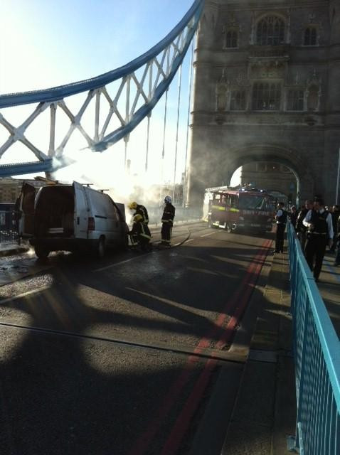 Tower Bridge van fire