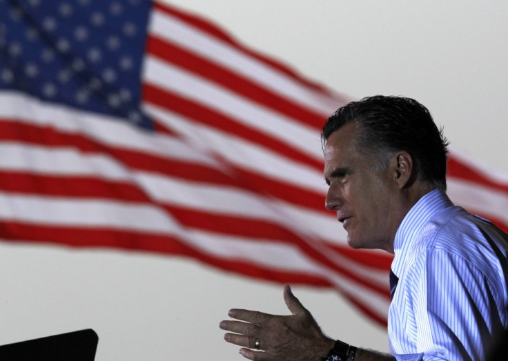 U.S. Republican presidential nominee and former Massachusetts Governor Mitt Romney speaks at a campaign rally in Sanford