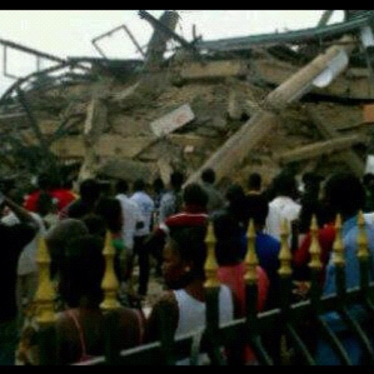 Images of the collapsed building have been uploaded to Twitter