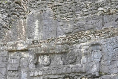 A Maya stucco frieze in Caracol, Belize (REUTERS/Dr. Douglas Kennett)