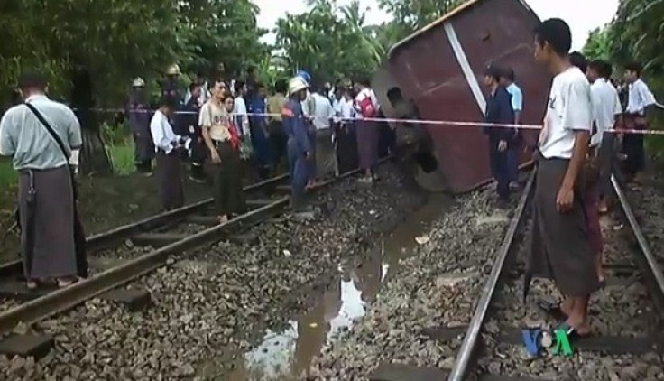Train crash Myanmar
