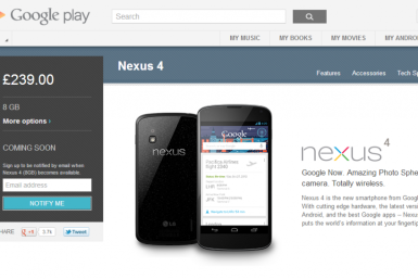 Google Nexus 4 Sold Out