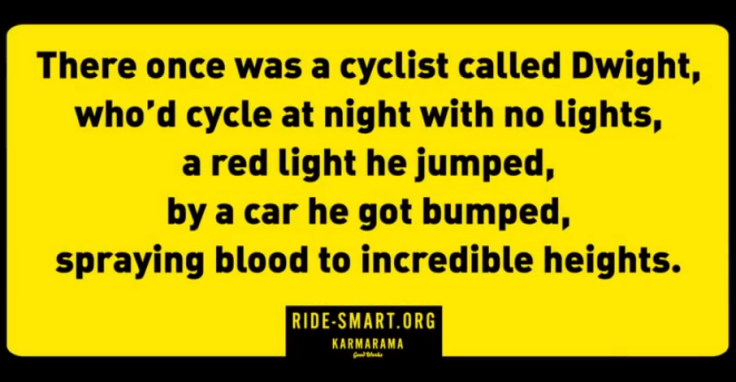 The campaign was meant to highlight the dangers cyclists face on the road (Ridesmart)