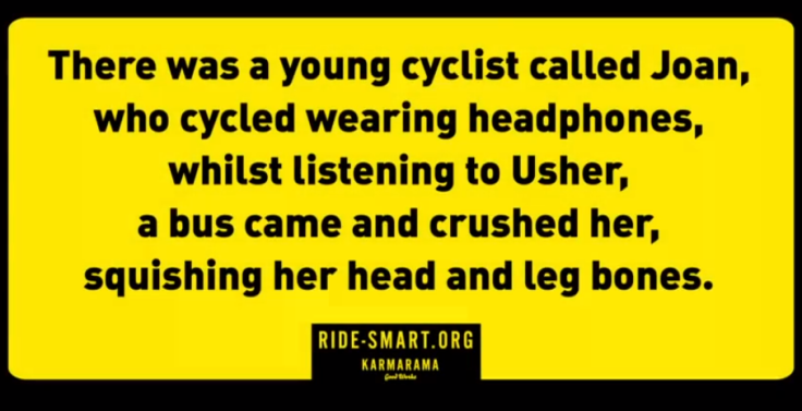 Another one of the limericks used in the campaign (ridesmart)
