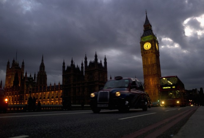 Big Ben on Westminster Bridge in London