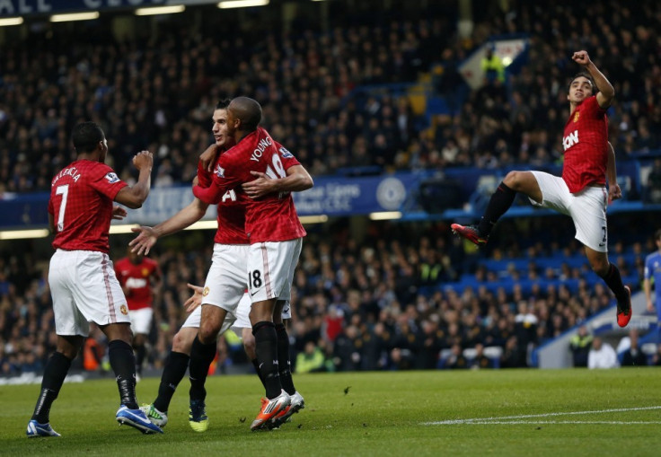 Manchester United players Celebrate