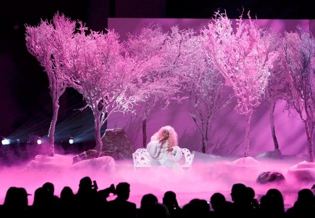 Nicki Minaj performs at the 40th American Music Awards in Los Angeles