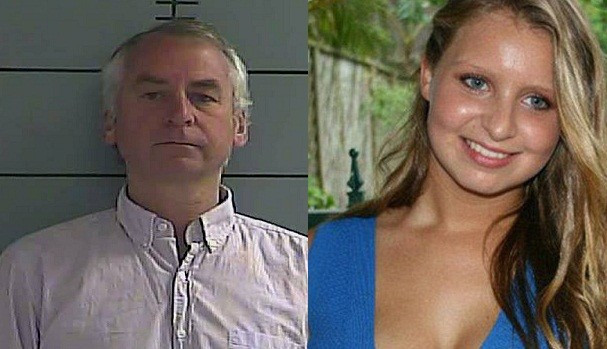 Paul Peters (L) attached a fake bomb around the neck of a Madeleine Pulver (Reuters)
