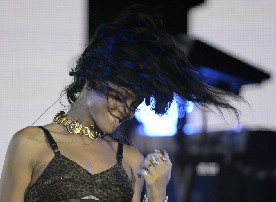 Singer Rihanna performs at The Forum in Kentish Town in London