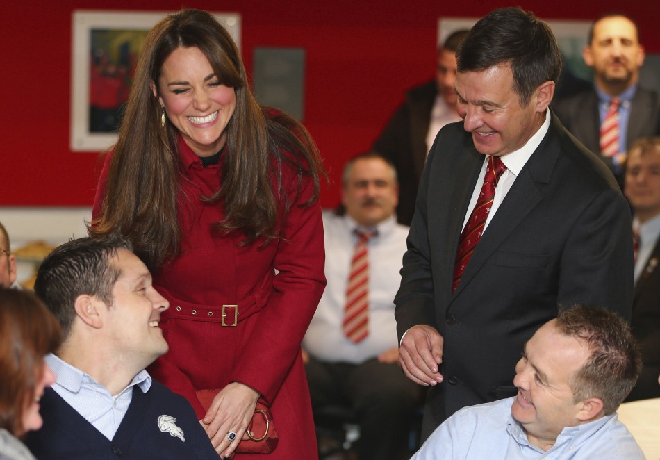 Catherine, Duchess of Cambridge at a reception of the Welsh Rugby Charitable Trust