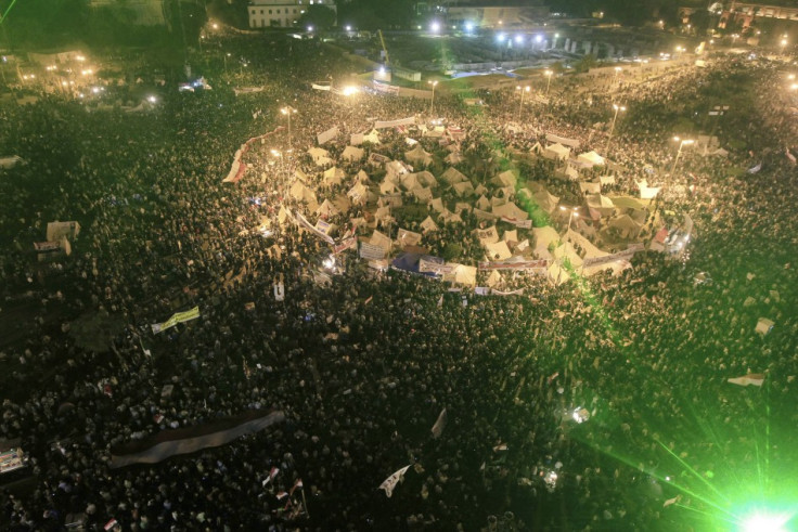 A general view of anti-Mursi protesters gathering at Tahrir Square in Cairo