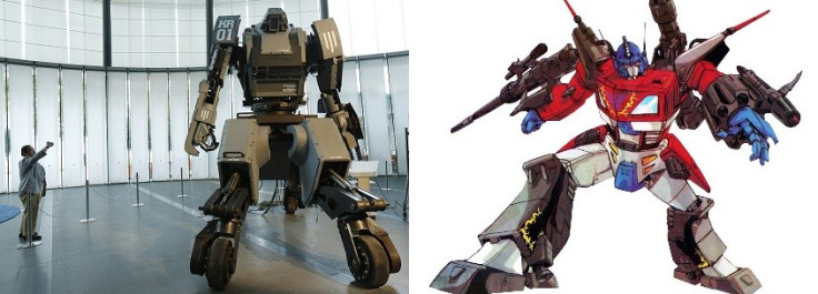 Kurata (l) and a fictional Transformer